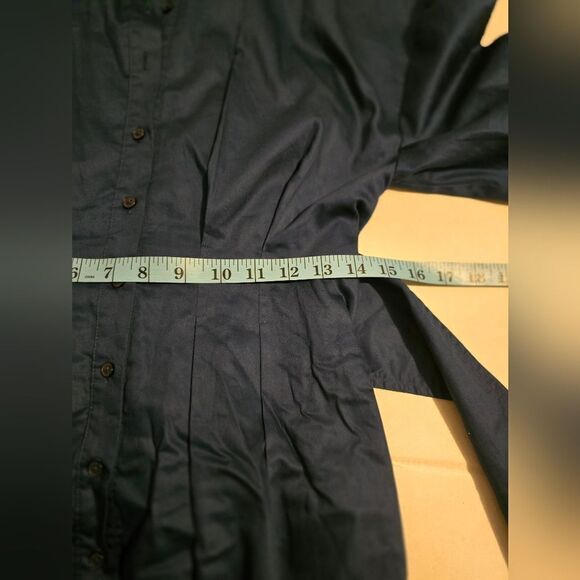 Intermix Fleur Tie-waist Shirt Mini Dress In Blue Size 6 - Picture 9 of 13